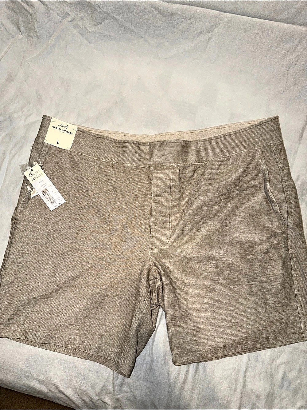 Crosby & Howard (L) Shorts Men's Flat Front Shorts Brown NWT